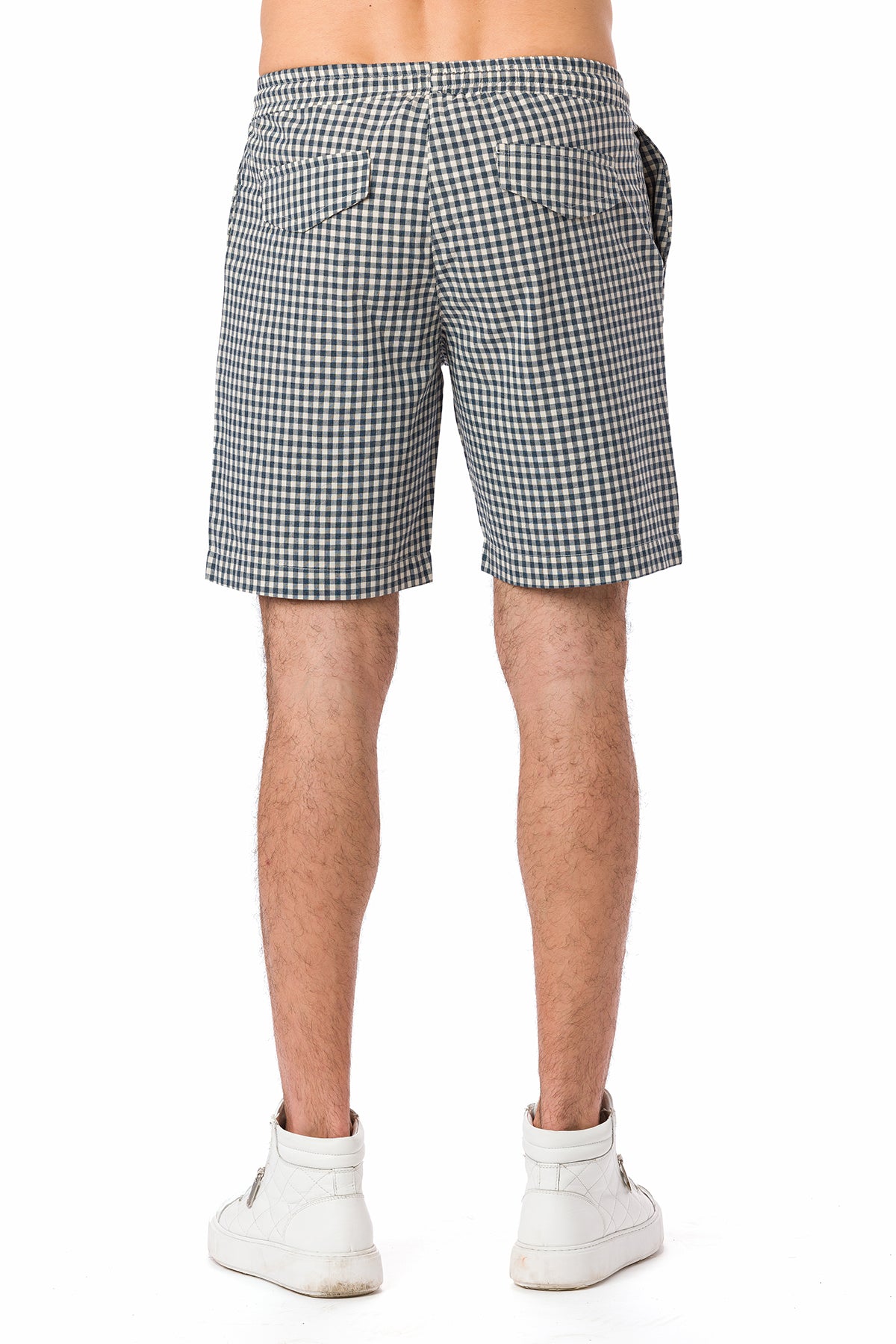 Suvi NYC Men's Checkered Pattern Shorts. Bermuda Casual Summer Cotton