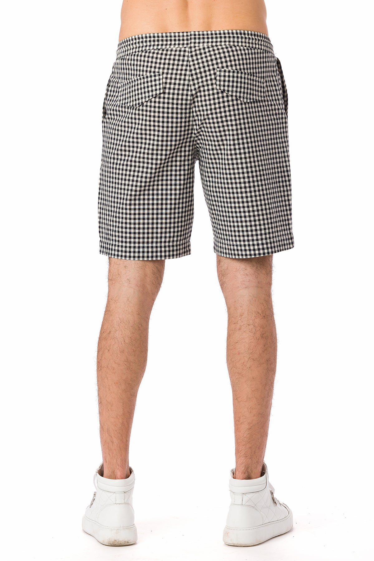 Suvi NYC Men's Checkered Pattern Shorts. Bermuda Casual Summer Cotton