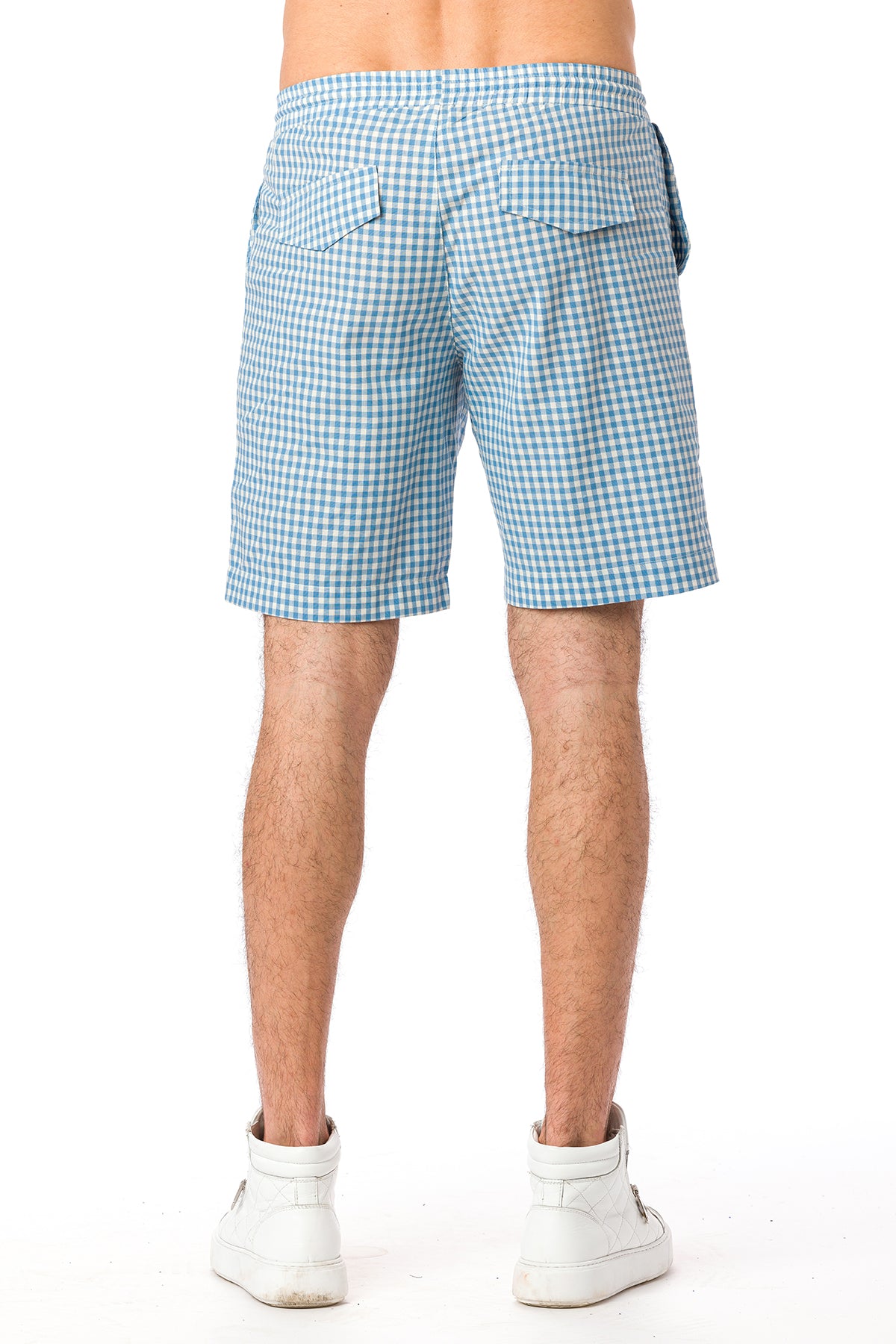 Suvi NYC Men's Checkered Pattern Shorts. Bermuda Casual Summer Cotton