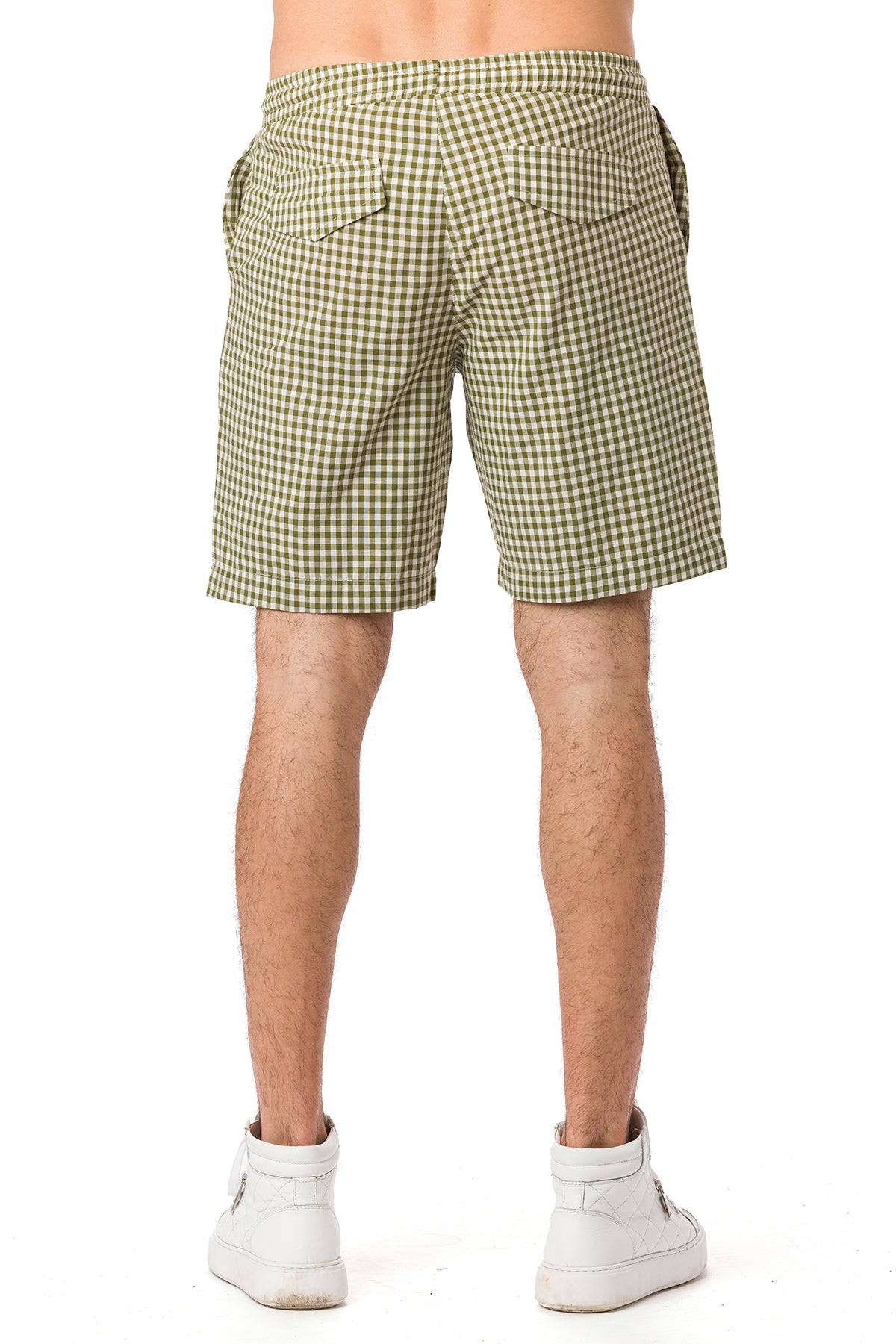 Suvi NYC Men's Checkered Pattern Shorts. Bermuda Casual Summer Cotton