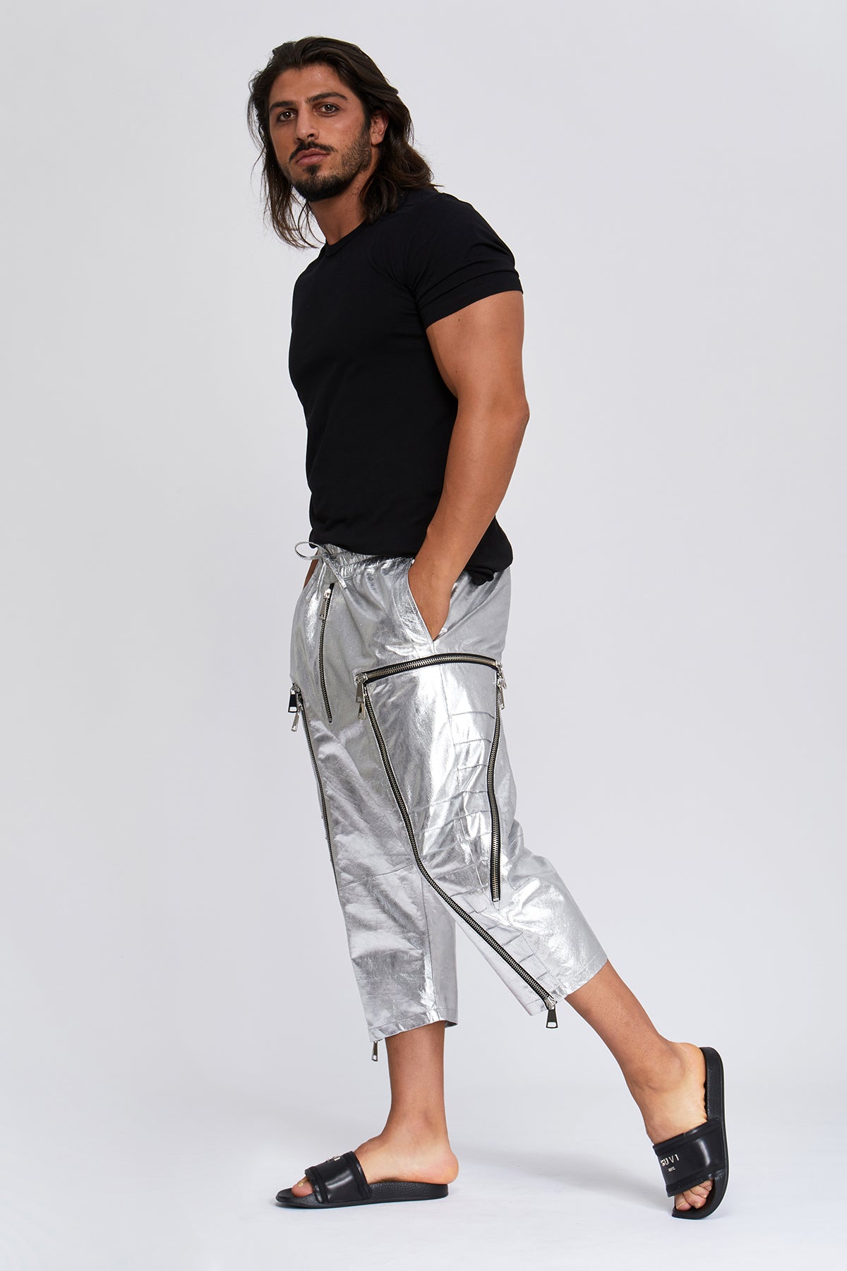 Suvi NYC Men's capri leather pants. Real Turkish leather. Lambskin. Soft. luxurious, high-end pants