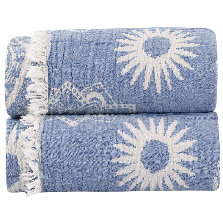 Suvi NYC Throw Blanket, 100 % Quality Turkish Cotton, Lightweight Super Soft Warm Blanket Bed Couch, All Seasons, 86X90 Queen Size