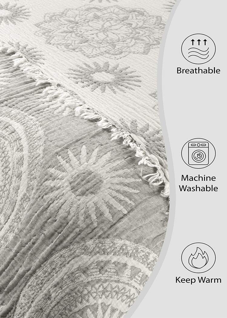 Suvi NYC Throw Blanket, 100 % Quality Turkish Cotton, Lightweight Super Soft Warm Blanket Bed Couch, All Seasons, 86X90 Queen Size