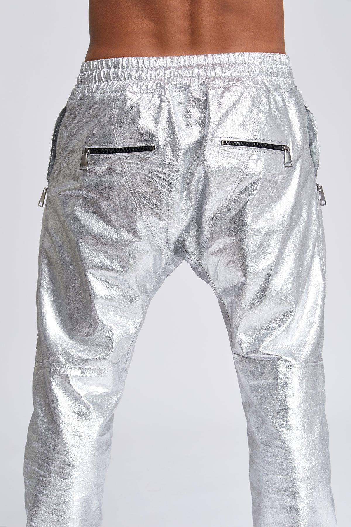 Men's loose fit Leather Pants. 100% High-End Quality Turkish Leather. Lambskin. Cold Weather Essentials. Elastic waistband. Side pockets.