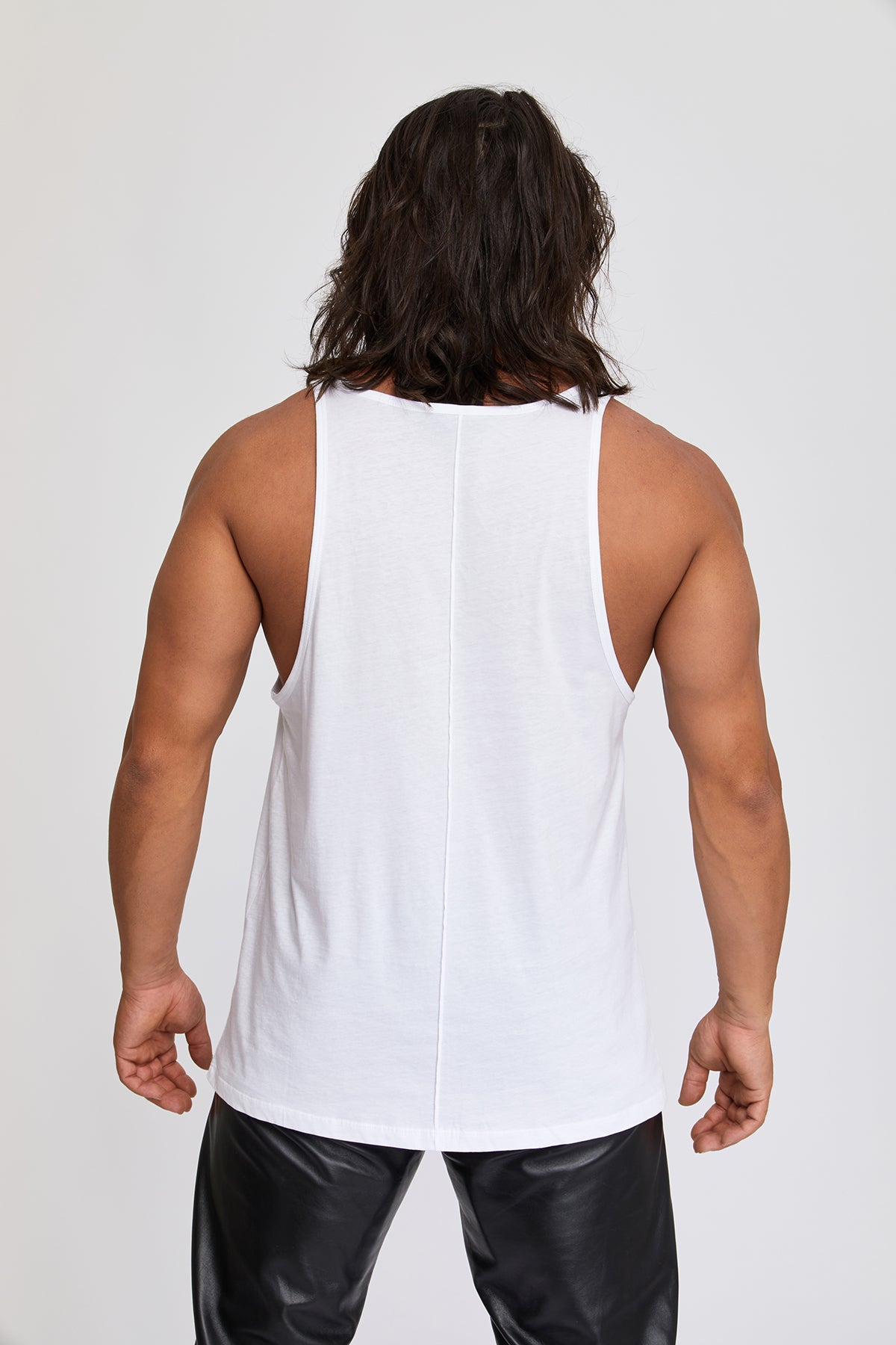 Men's tank tops. 100 % Turkish Pima cotton. Middle center front and middle center back pintuck preshrunk. Sports. Gym. Work Out. Yoga.