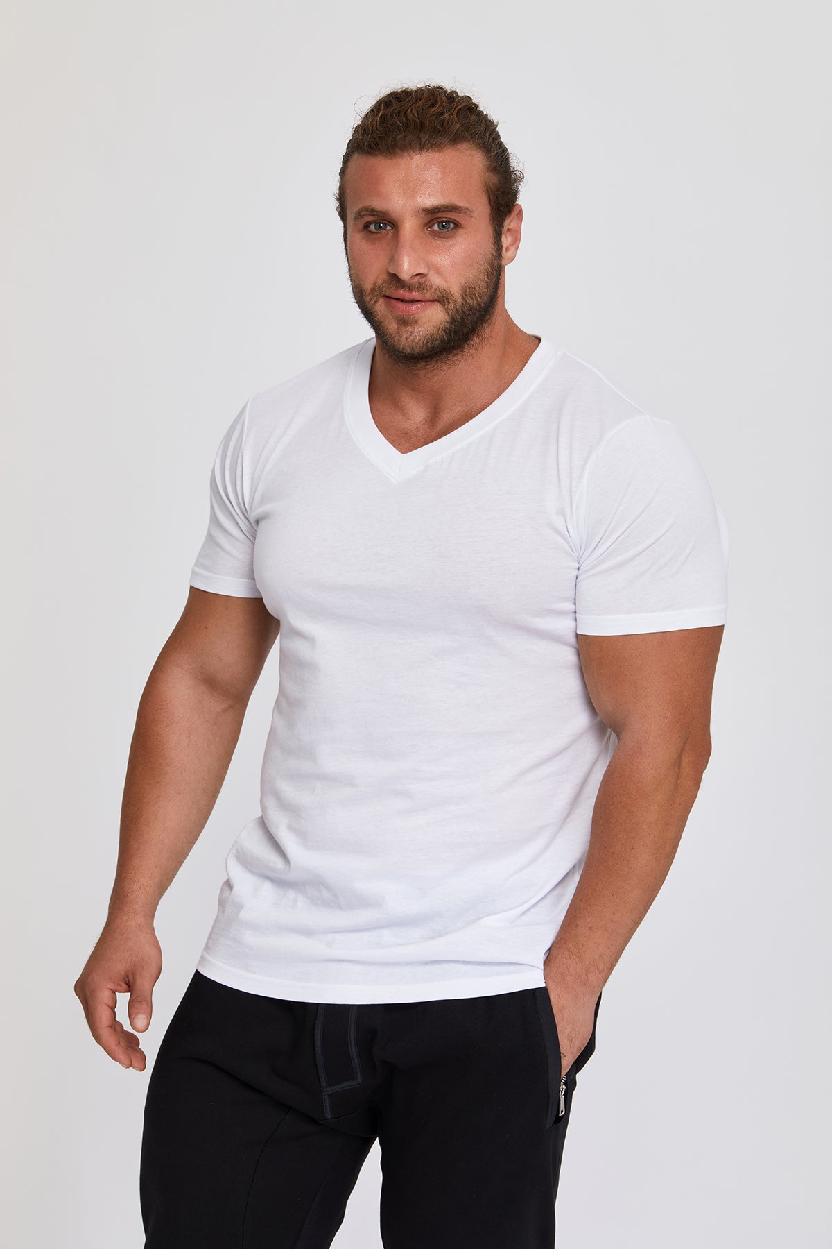 Men's contemporary V-Neck t-shirts. 100 % Great Quality Turkish Pima cotton. Luxurious, stylish. HUGE WINTER SALE.