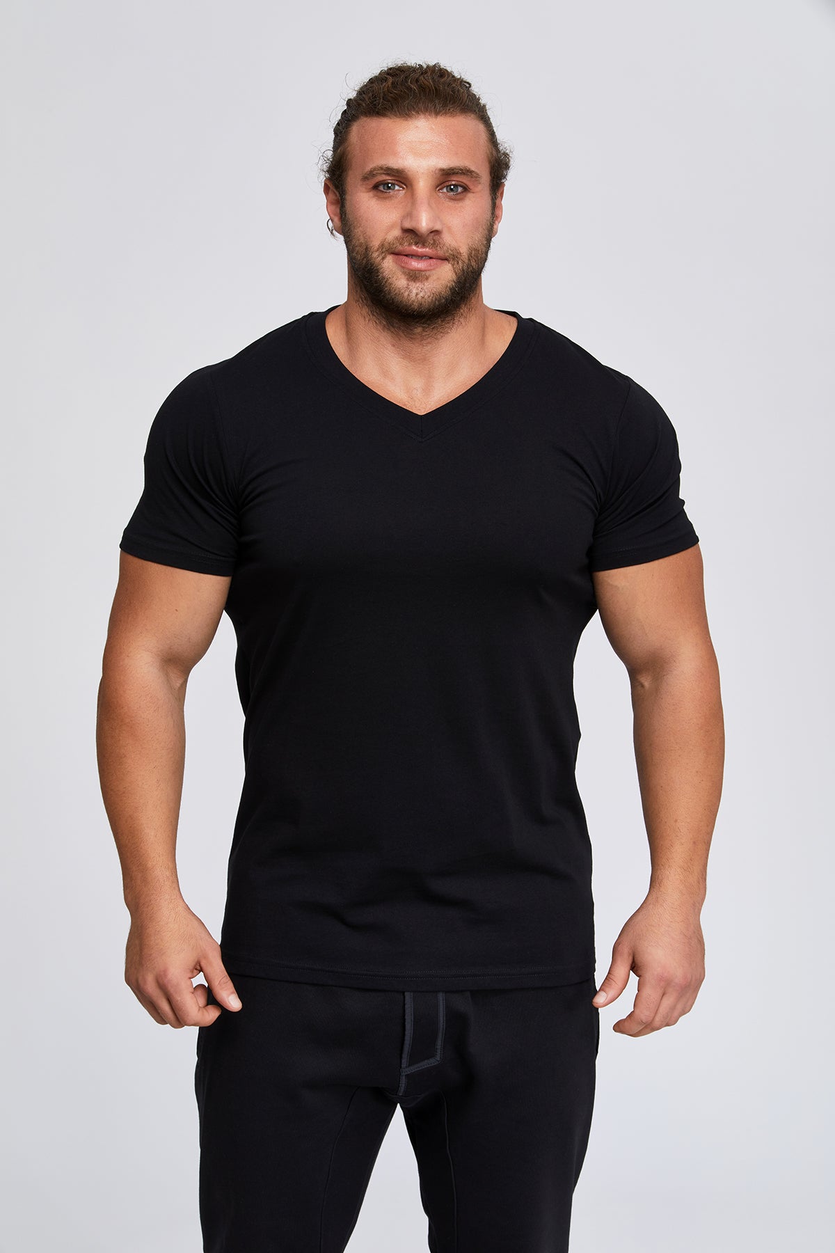Men's contemporary V-Neck t-shirts. 100 % Great Quality Turkish Pima cotton. Luxurious, stylish. HUGE WINTER SALE.