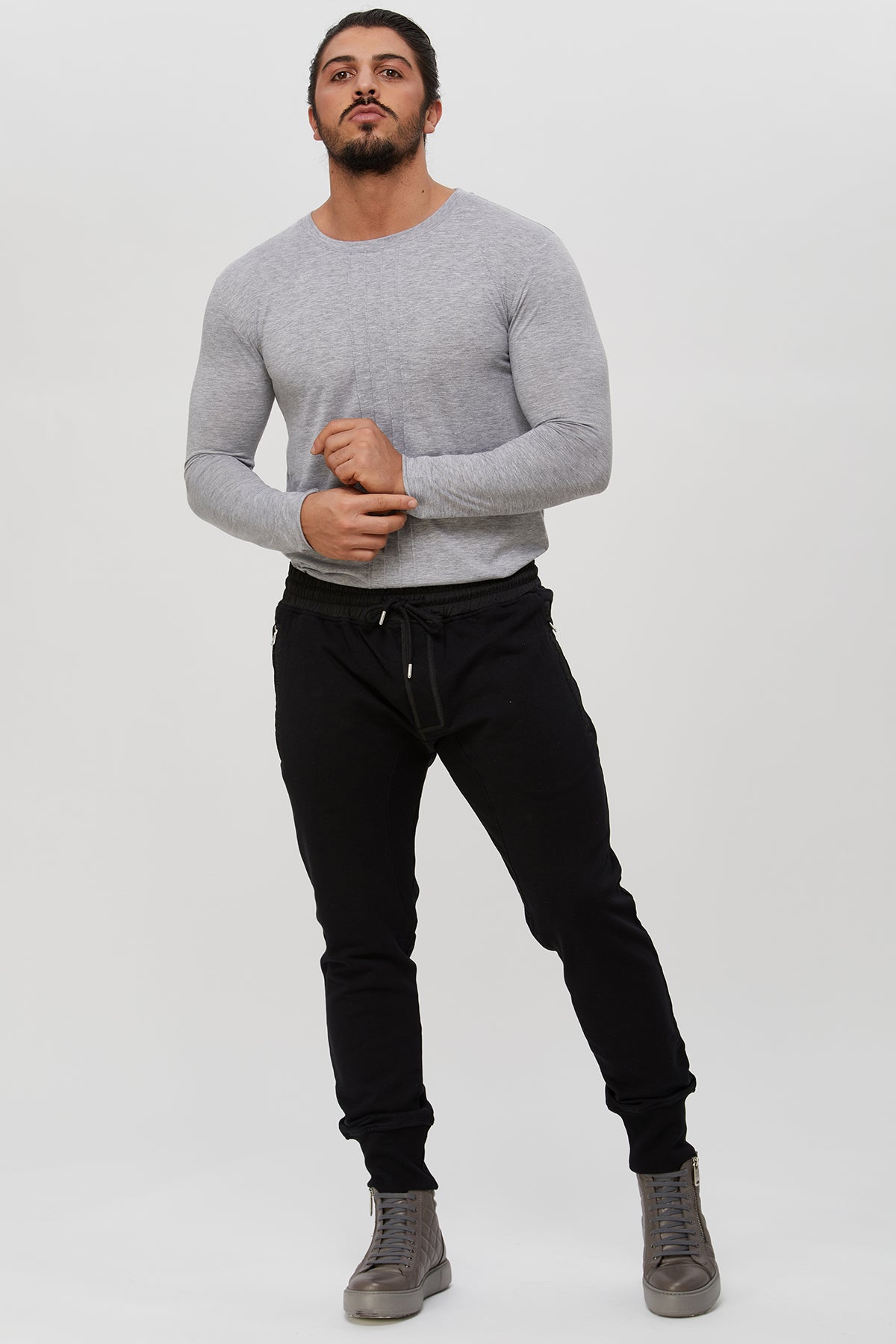 Men's sweatpants - active fleece joggers. 100 % great quality Turkish Pima cotton preshrunk. Zippered pockets. Sports. Gym ,Yoga, Fitness.