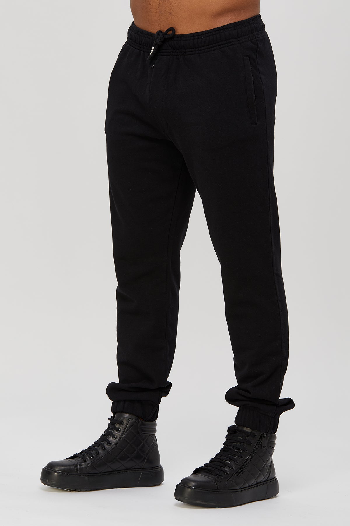 Men's sweatpants - active fleece joggers. 100 % great quality Turkish Pima cotton preshrunk. Zippered pockets. Sports. Gym, Fitness.