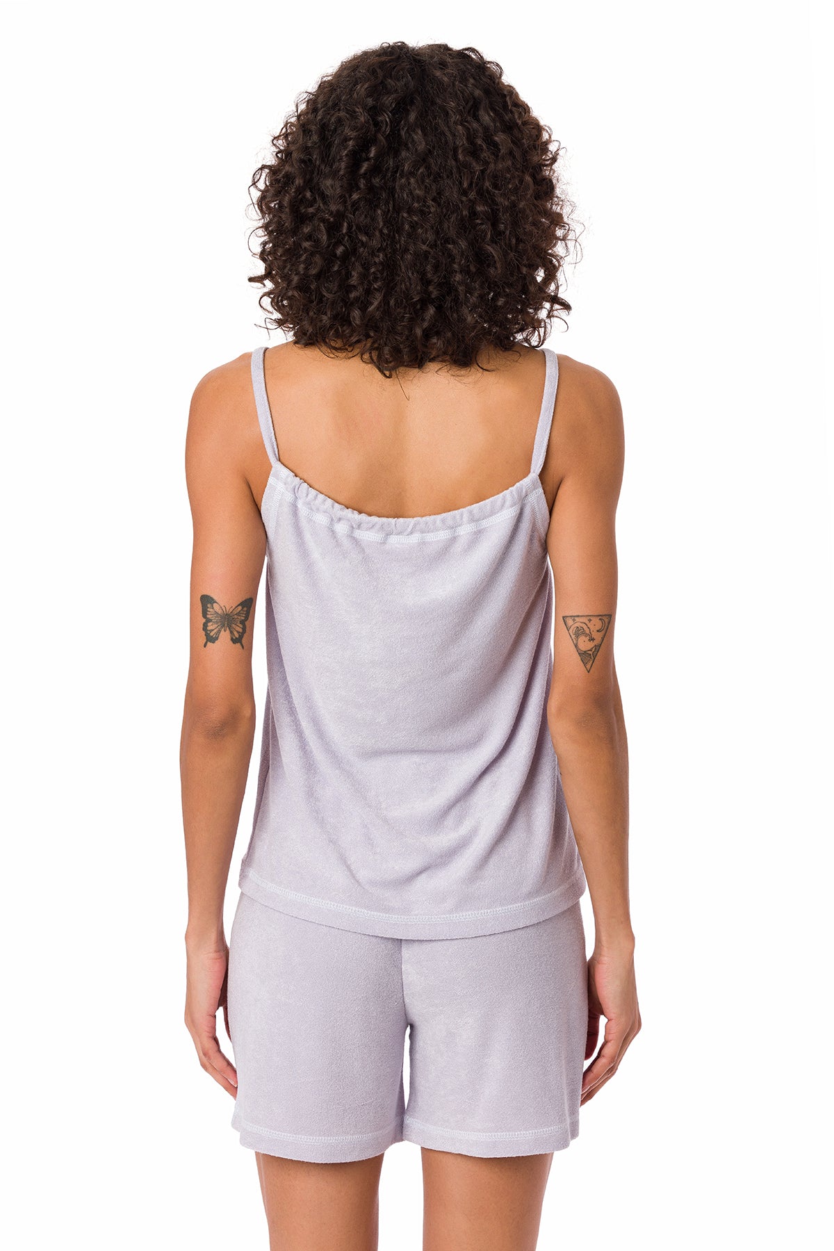 Suvi NYC women's 2-piece short and tank top pajama set . Terry Cotton
