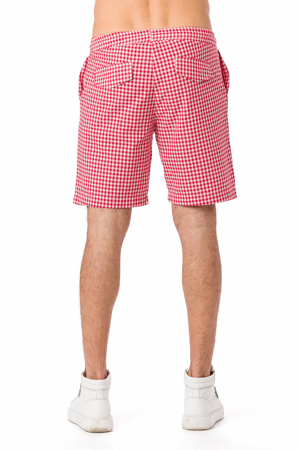 Suvi NYC Men's Checkered Pattern Shorts. Bermuda Casual Summer Cotton