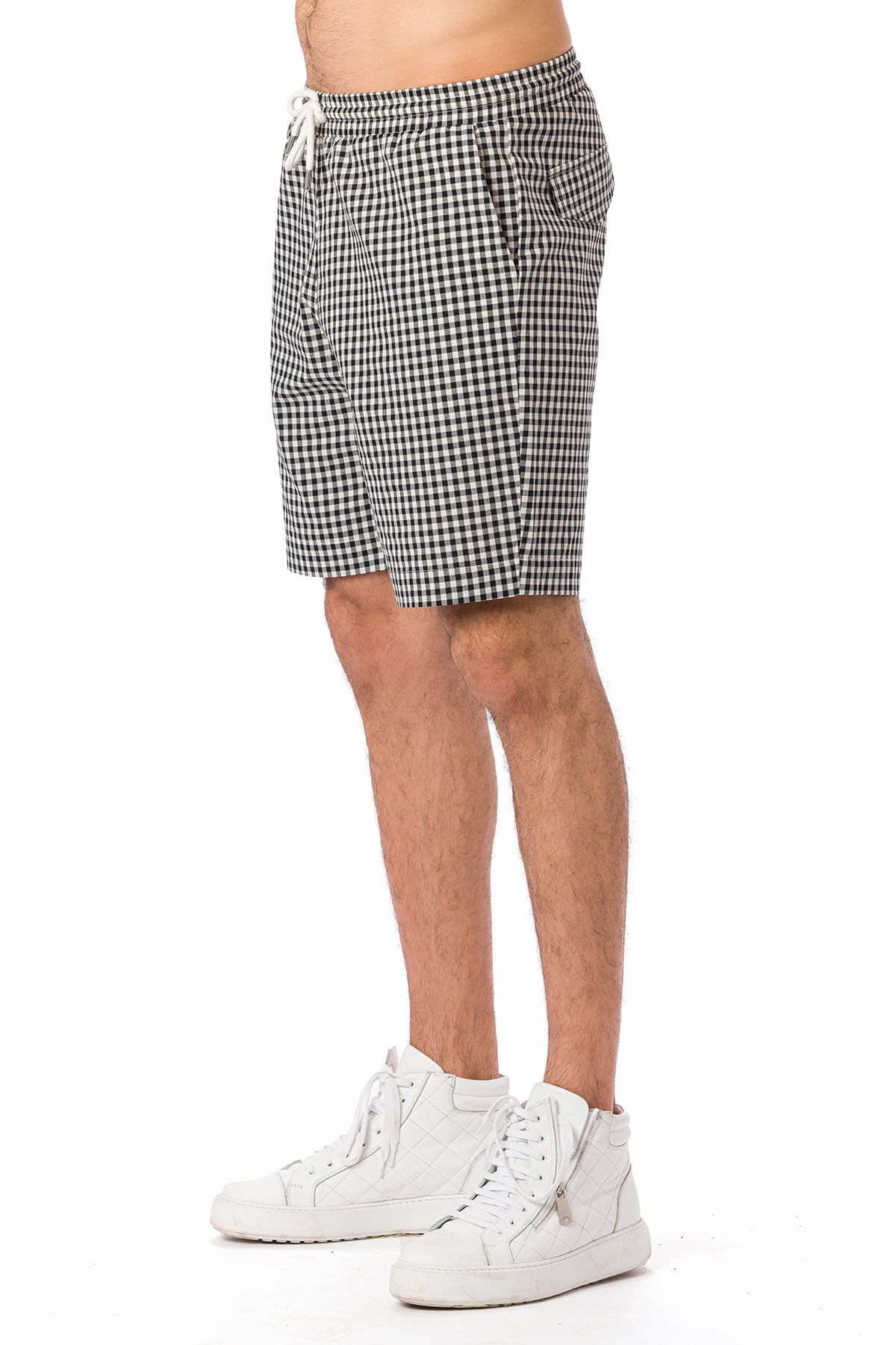 Suvi NYC Men's Checkered Pattern Shorts. Bermuda Casual Summer Cotton