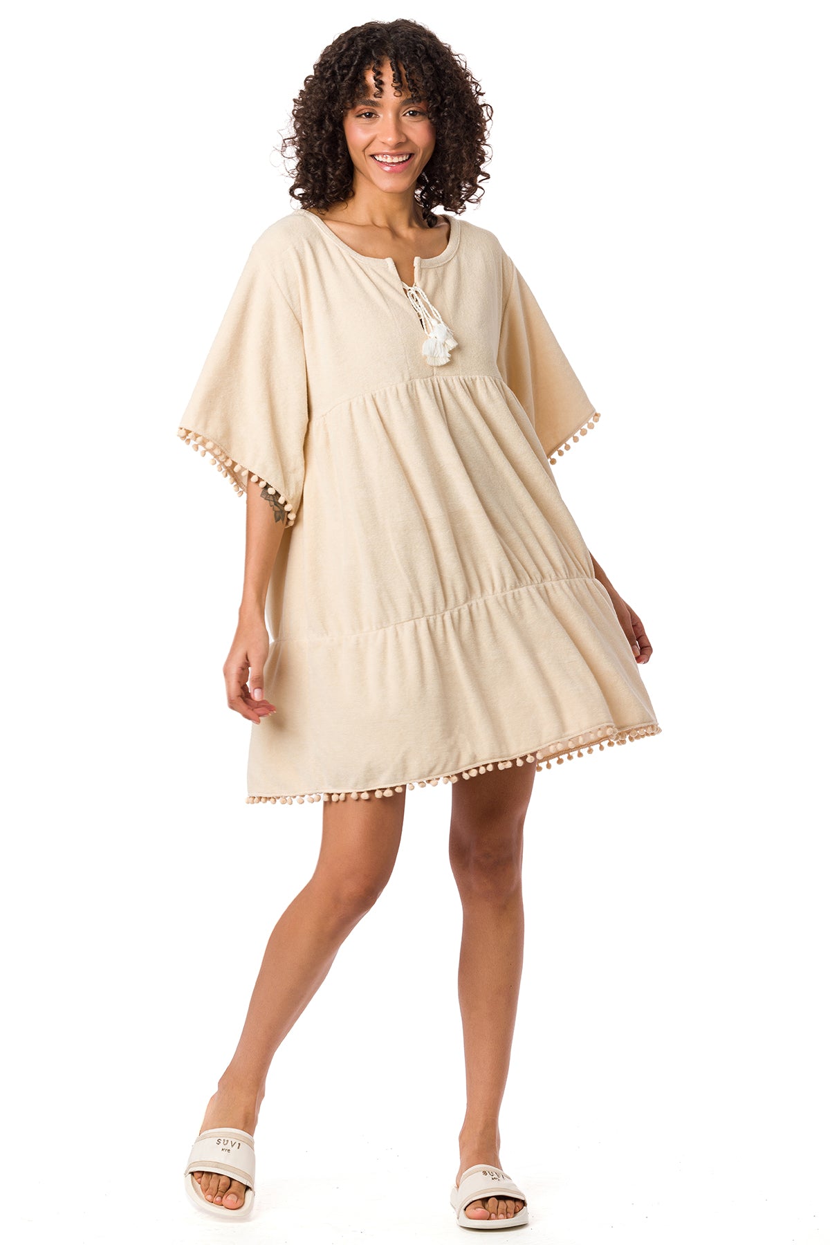 Suvi NYC women's beach-pool dress in Terry cotton Perfect for summer. outdoors or indoors.