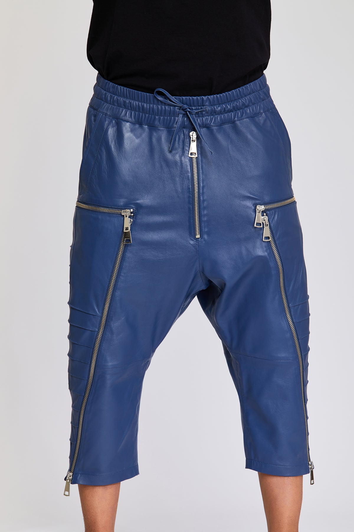 Suvi NYC Men's capri leather pants. Real Turkish leather. Lambskin. Soft. luxurious, high-end pants