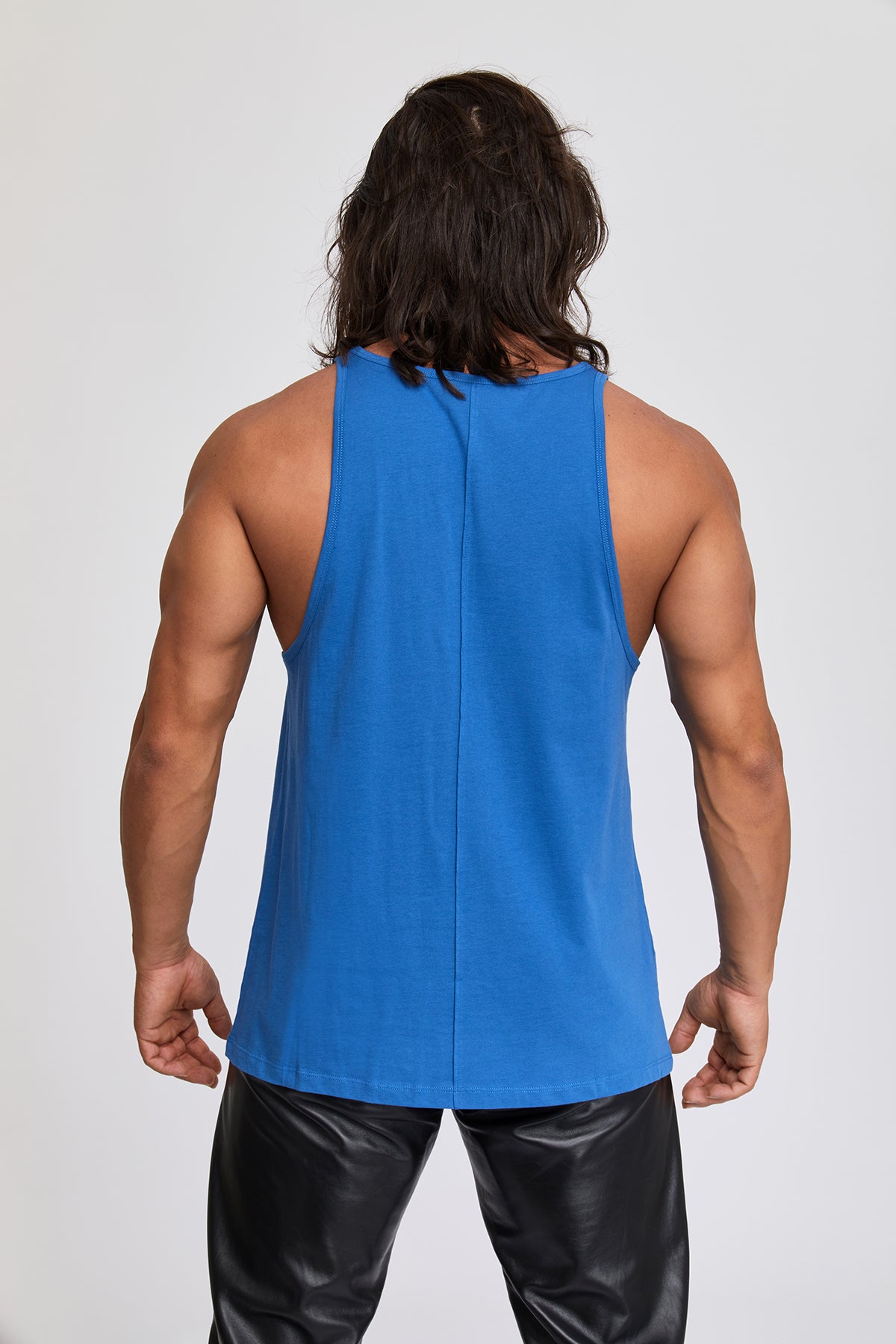 Men's tank tops. 100 % Turkish Pima cotton. Middle center front and middle center back pintuck preshrunk. Sports. Gym. Work Out. Yoga.
