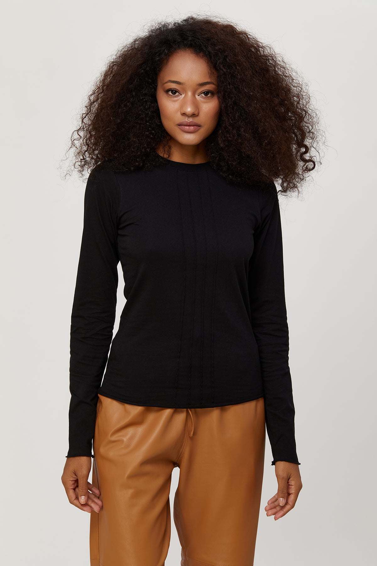 Women's contemporary long sleeve t-shirts. Tops-Tees. 100 % Quality Turkish Pima cotton. Stylish-Luxurious.