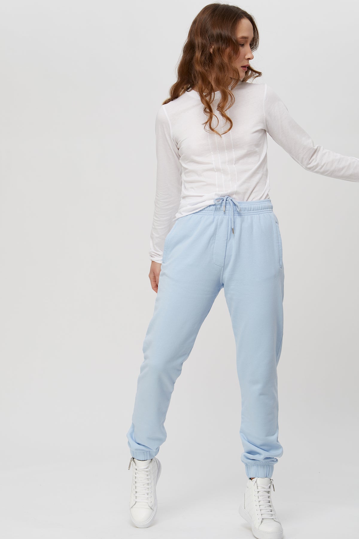 Women's sweatpants - active fleece joggers . 100 % great quality Turkish Pima cotton preshrunk. Zippered pockets. Sports. Gym, Yoga.