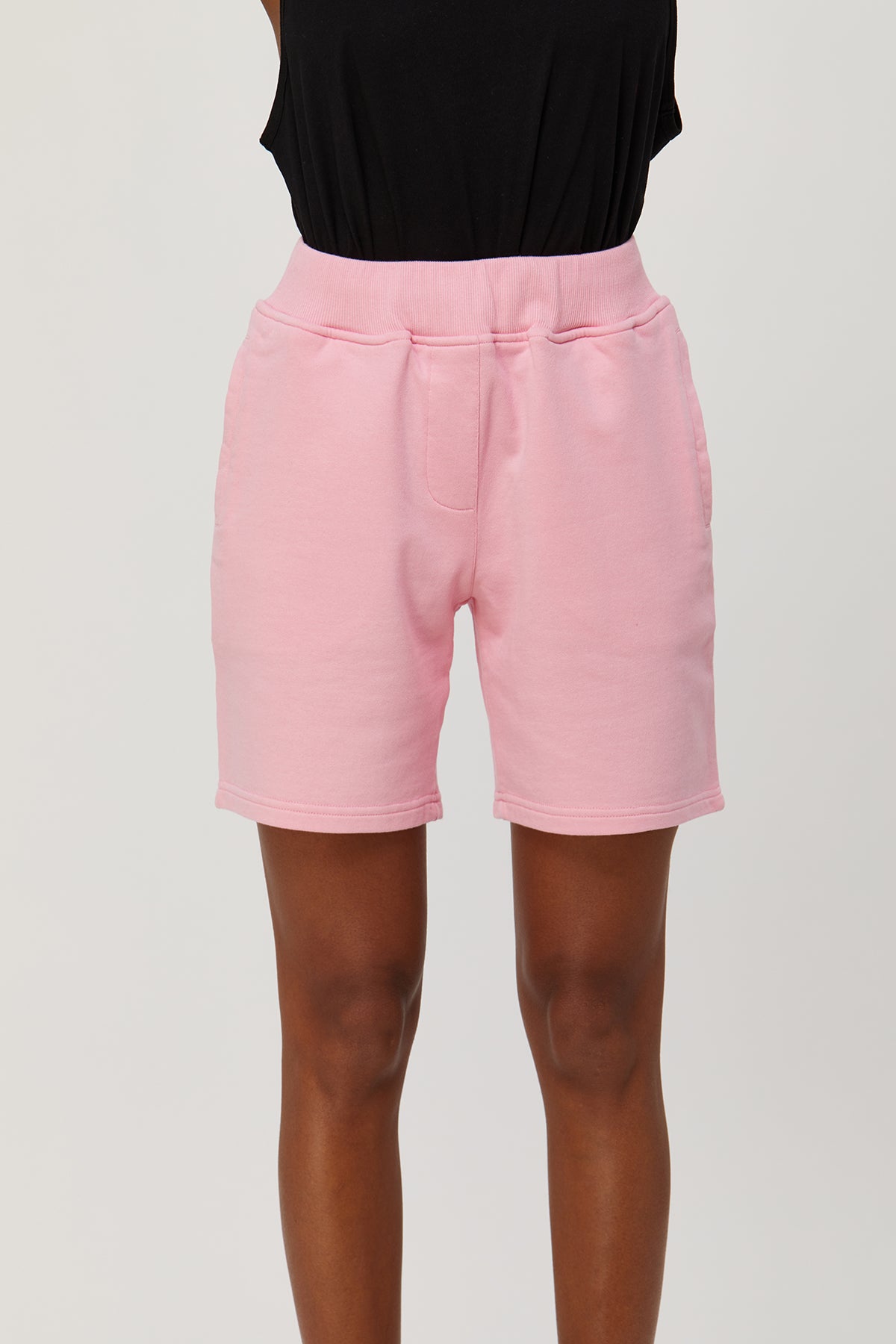 Women's sports shorts. 100 % Turkish Pima cotton. Preshrunk. Side Pockets. Drawstring elastic waist band.. Gym. Work Out. Yoga, Fitness.