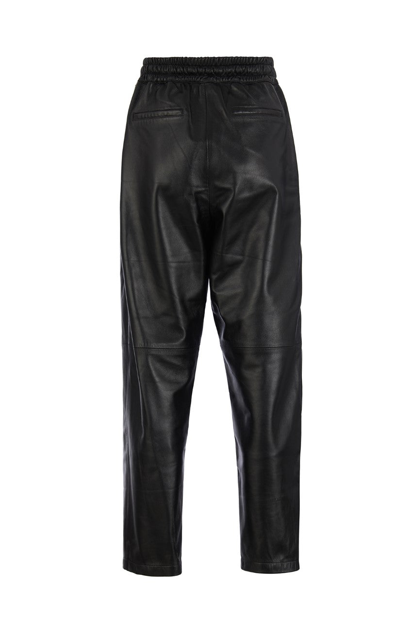 Women's  Real Turkish Leather Pants for Spring and Winter. Lambskin. Lining inside. Luxurious . Elastic waistband. Side pockets.